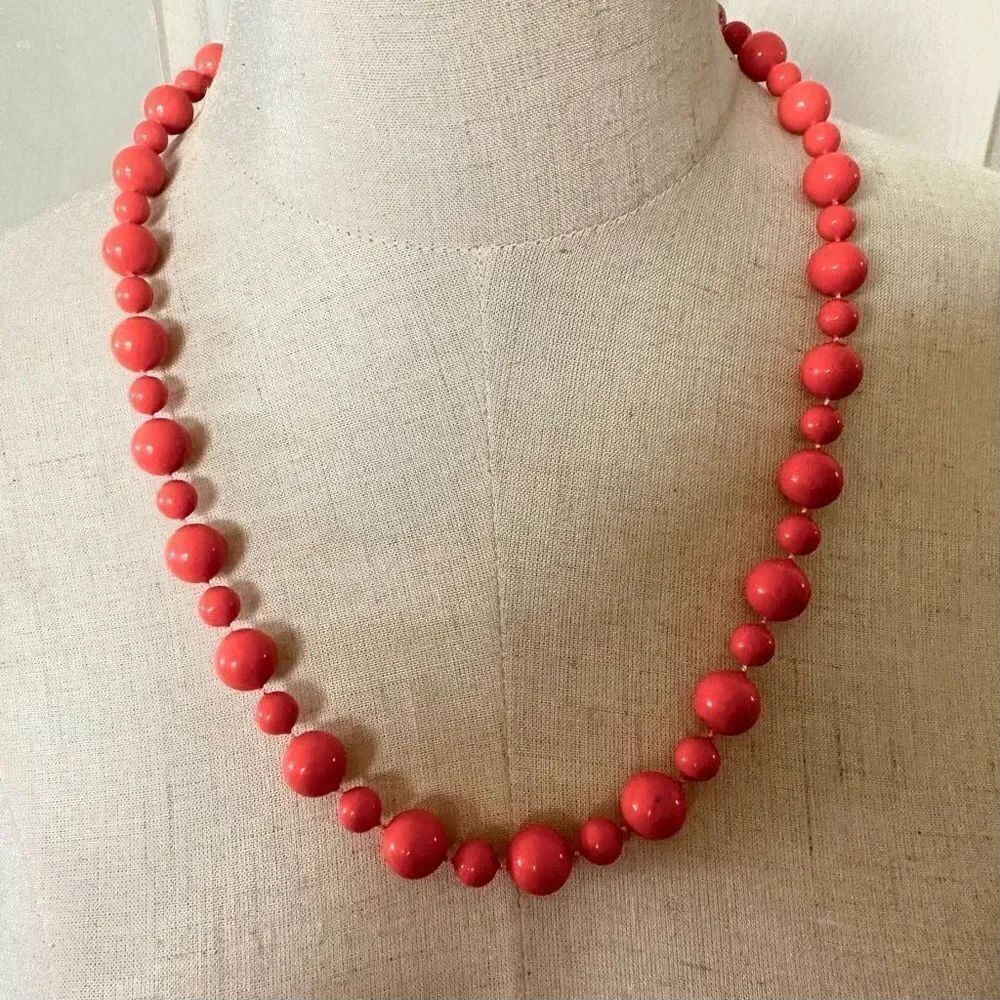 Orange beaded necklace